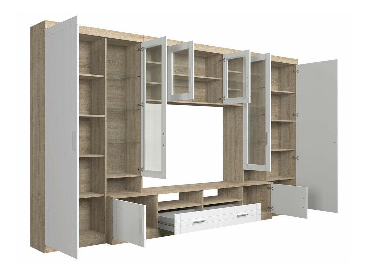 Ensemble de salon MOBILIER 1  Bacces (Sonoma chêne + Blanc) — photo produit