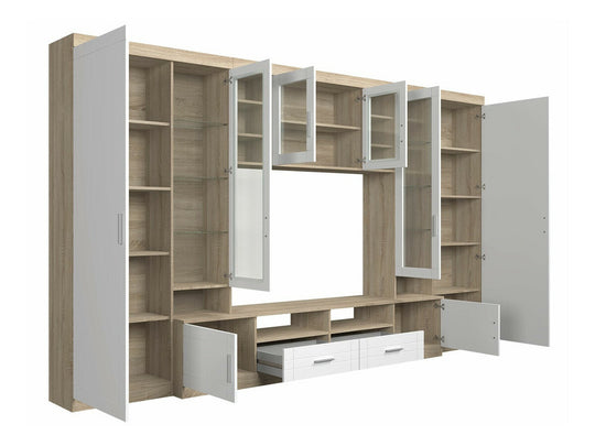Ensemble de salon MOBILIER 1  Bacces (Sonoma chêne + Blanc) — photo produit