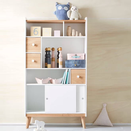 Etagère-bibliothèque VERTBAUDET Confetti blanc/bois