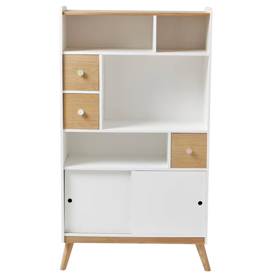Etagère-bibliothèque VERTBAUDET Confetti blanc/bois