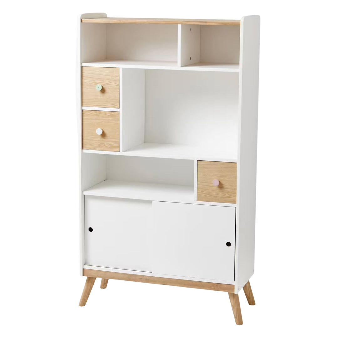 Etagère-bibliothèque VERTBAUDET Confetti blanc/bois