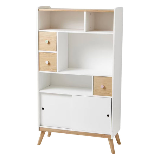 Etagère-bibliothèque VERTBAUDET Confetti blanc/bois