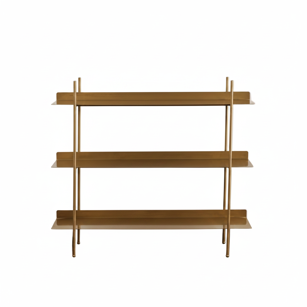 Etagère DRAWER Luno en métal L120cm laiton
