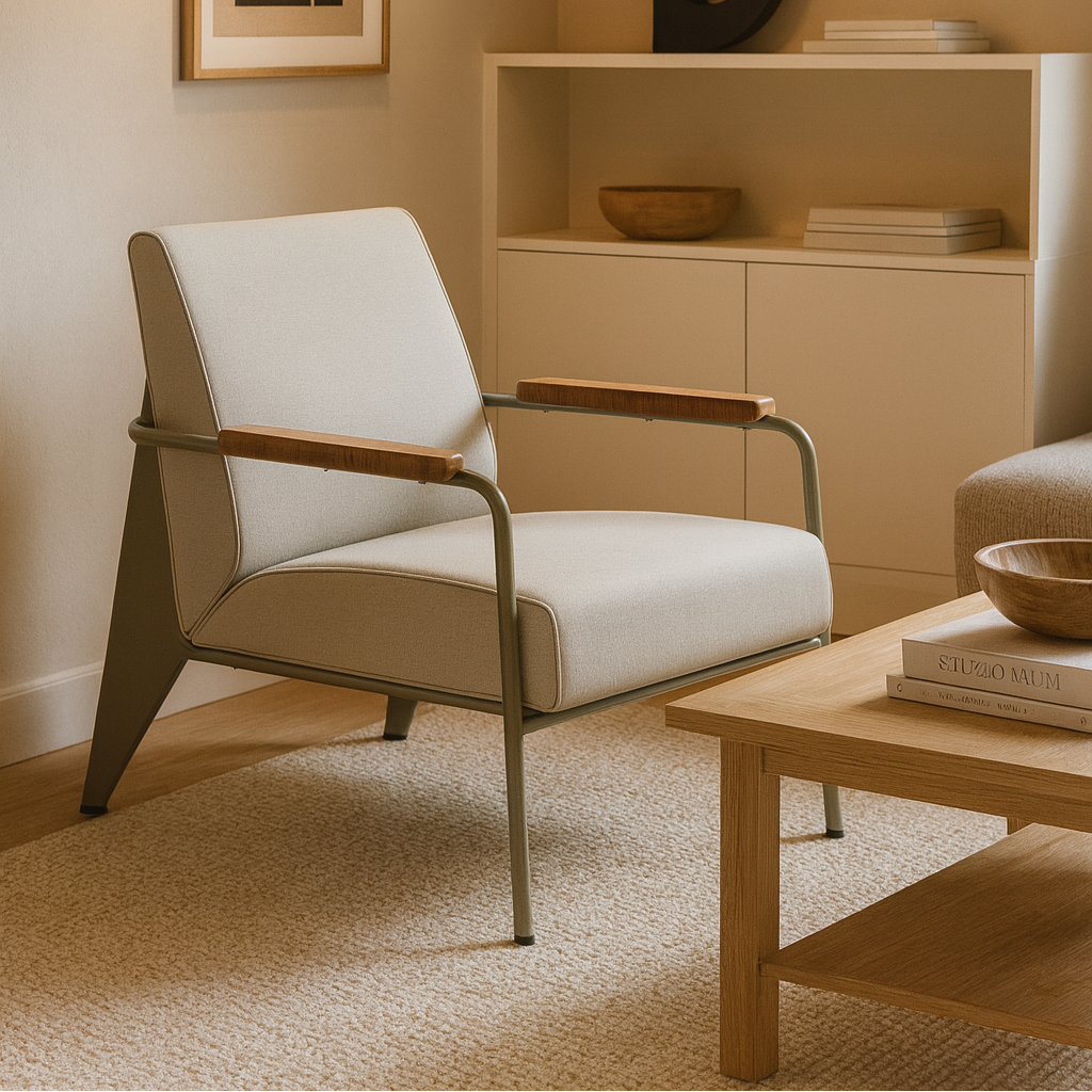 Fauteuil de salon VITRA - Design iconique de Jean Prouvé