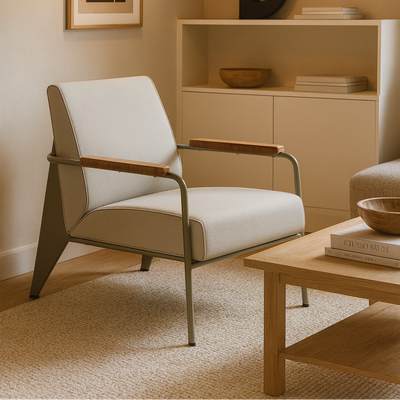 Fauteuil de salon VITRA - Design iconique de Jean Prouvé