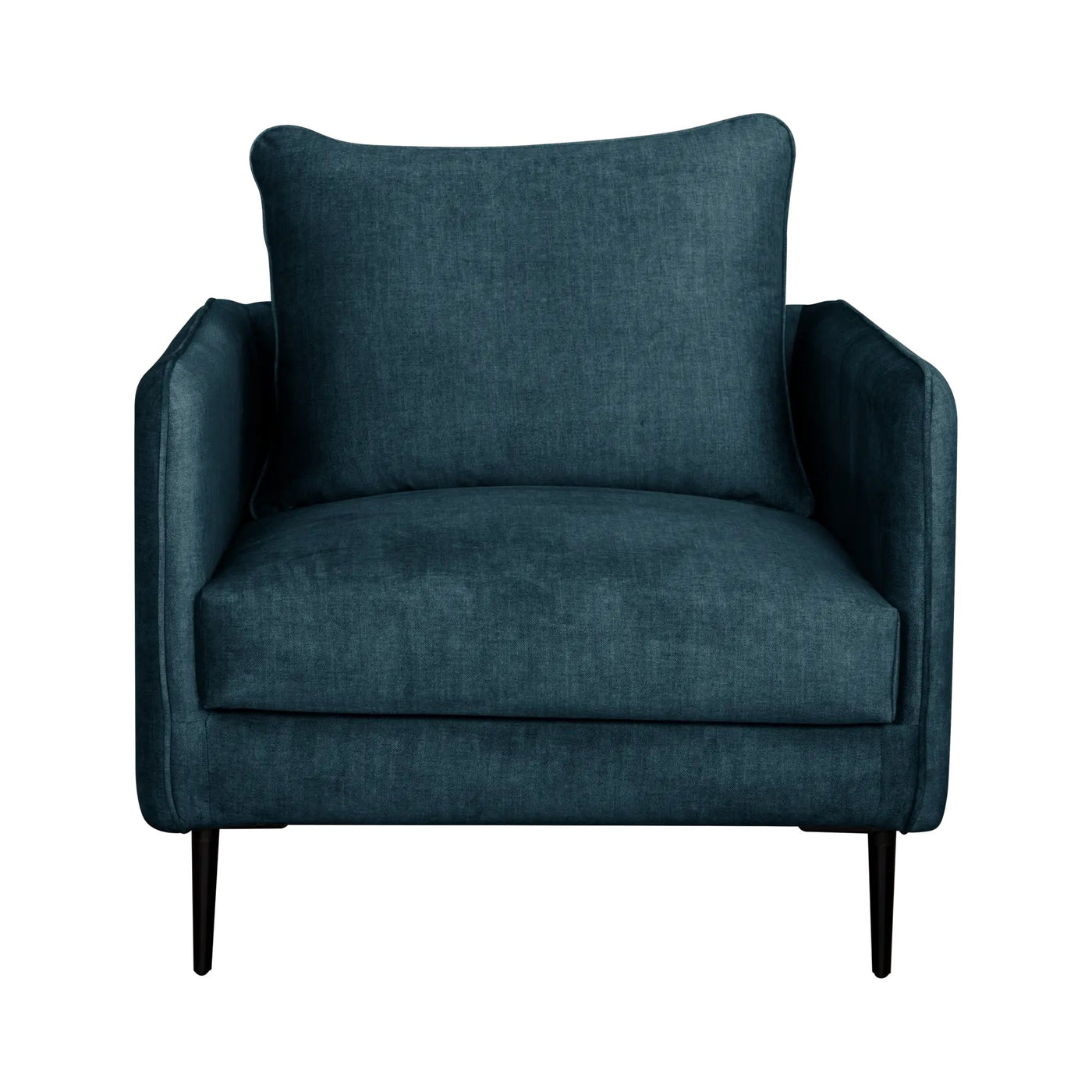 Fauteuil CAMIF Olympe en velours Bleu Marine