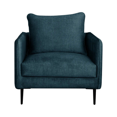 Fauteuil CAMIF Olympe en velours Bleu Marine