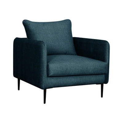 Fauteuil CAMIF Olympe en velours Bleu Marine