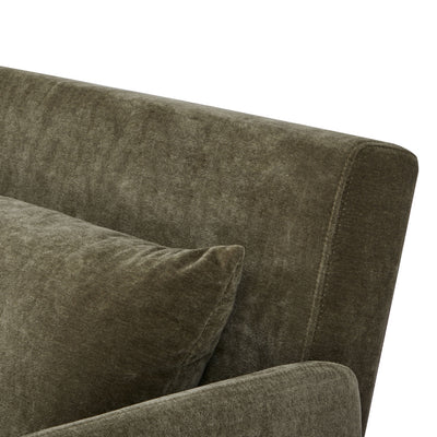 Fauteuil BELUSHI convertible en tissu chenille vert Kaki Drawer