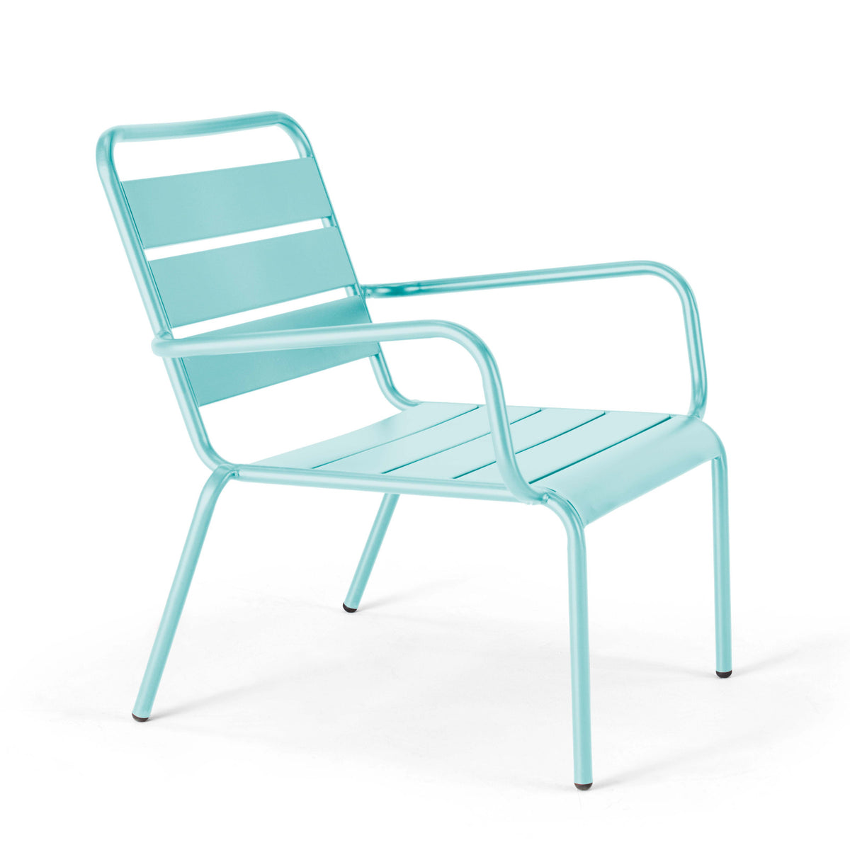 Lot de 2 fauteuils bas de jardin Oviala en metal