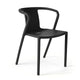 Lot de 4 fauteuils de jardin OVIALA design en plastique Berlin Noir