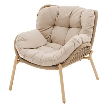 Lot de 2 fauteuil de jardin HESPERIDE Meloane en acier beige