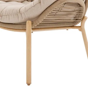 Lot de 2 fauteuil de jardin HESPERIDE Meloane en acier beige