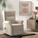 Fauteuil de relaxation électrique LES TENDANCES Agora releveur électrique 1 moteur tissu beige clair