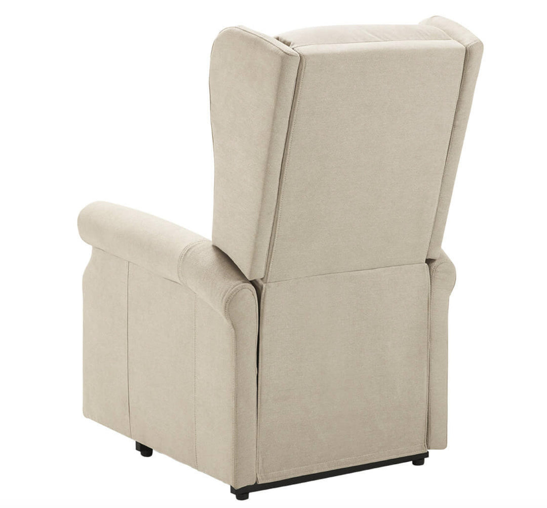 Fauteuil de relaxation électrique LES TENDANCES Agora releveur électrique 1 moteur tissu beige clair