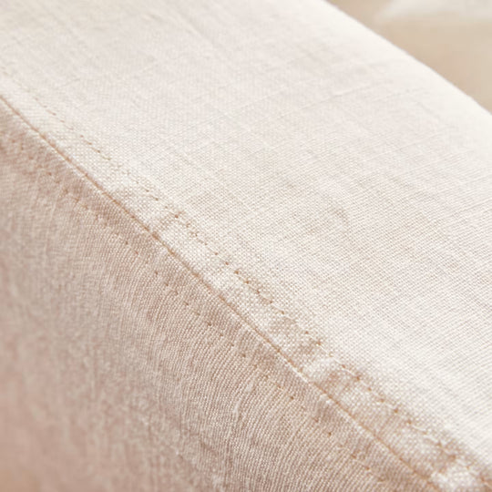 Fauteuil KIPLI Palm en lin écru