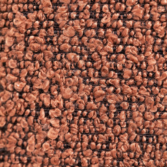 Fauteuil rembourré SKLUM Greca en tissu bouclé terracotta