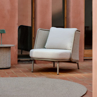Fauteuil d’extérieur Sedalis en aluminium et corde taupe Kave Home