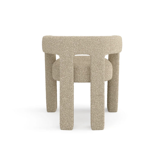Fauteuil SIA HOME Alya tissu bouclette taupe