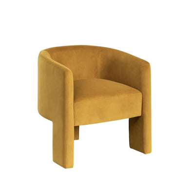 Fauteuil SKLUM Xastru en velours Moutarde