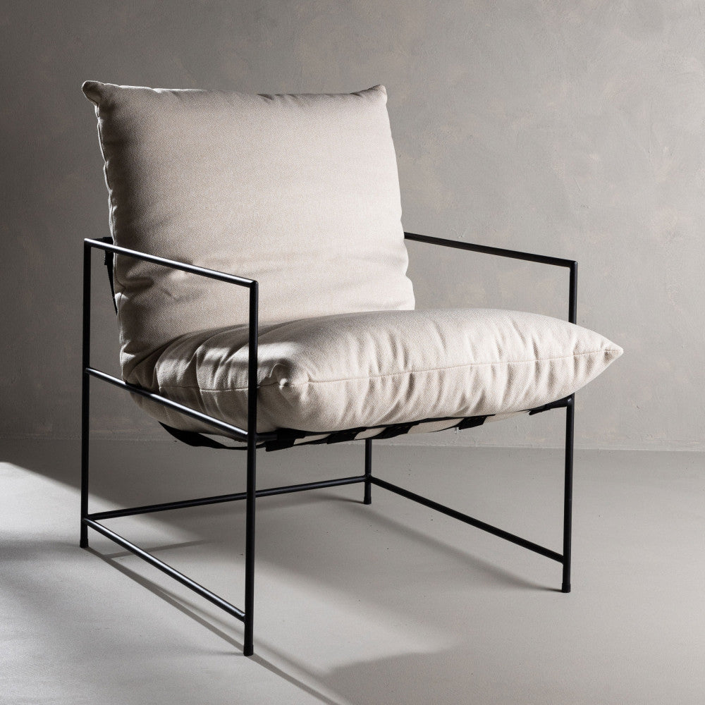 Fauteuil SEDALIA en tissu et métal DRAWER