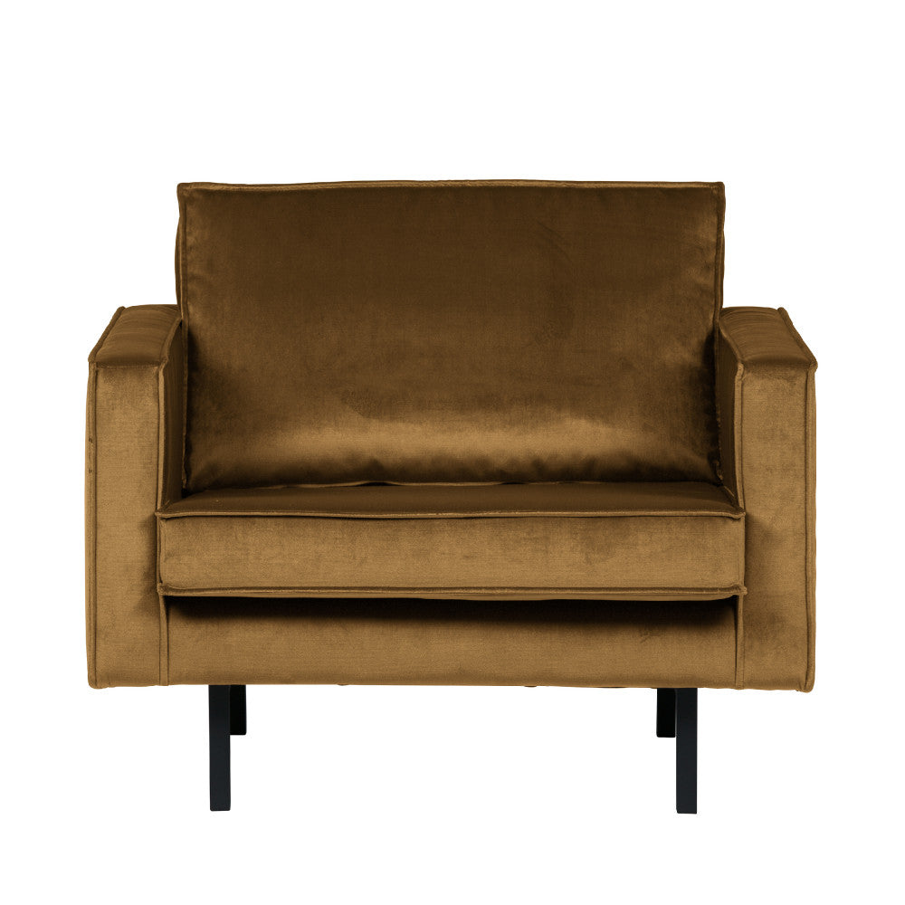 Fauteuil DRAWER en velours - BRONCO