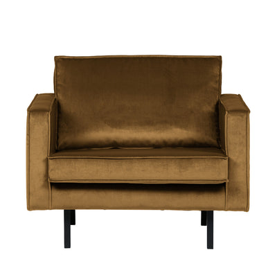 Fauteuil DRAWER en velours - BRONCO