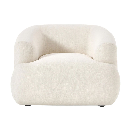 Fauteuil WESTWING Sofia en tissu blanc crème