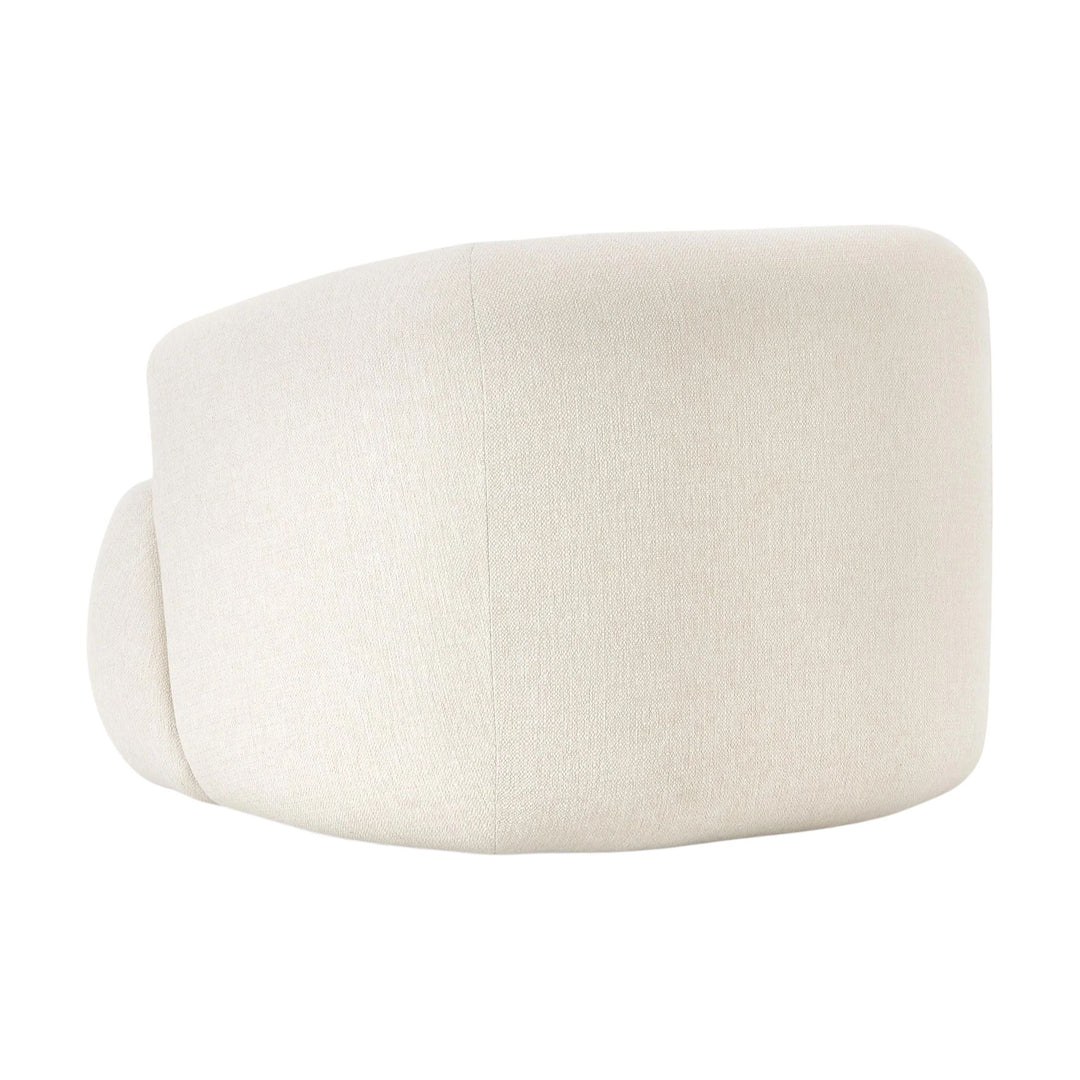 Fauteuil WESTWING Sofia en tissu blanc crème