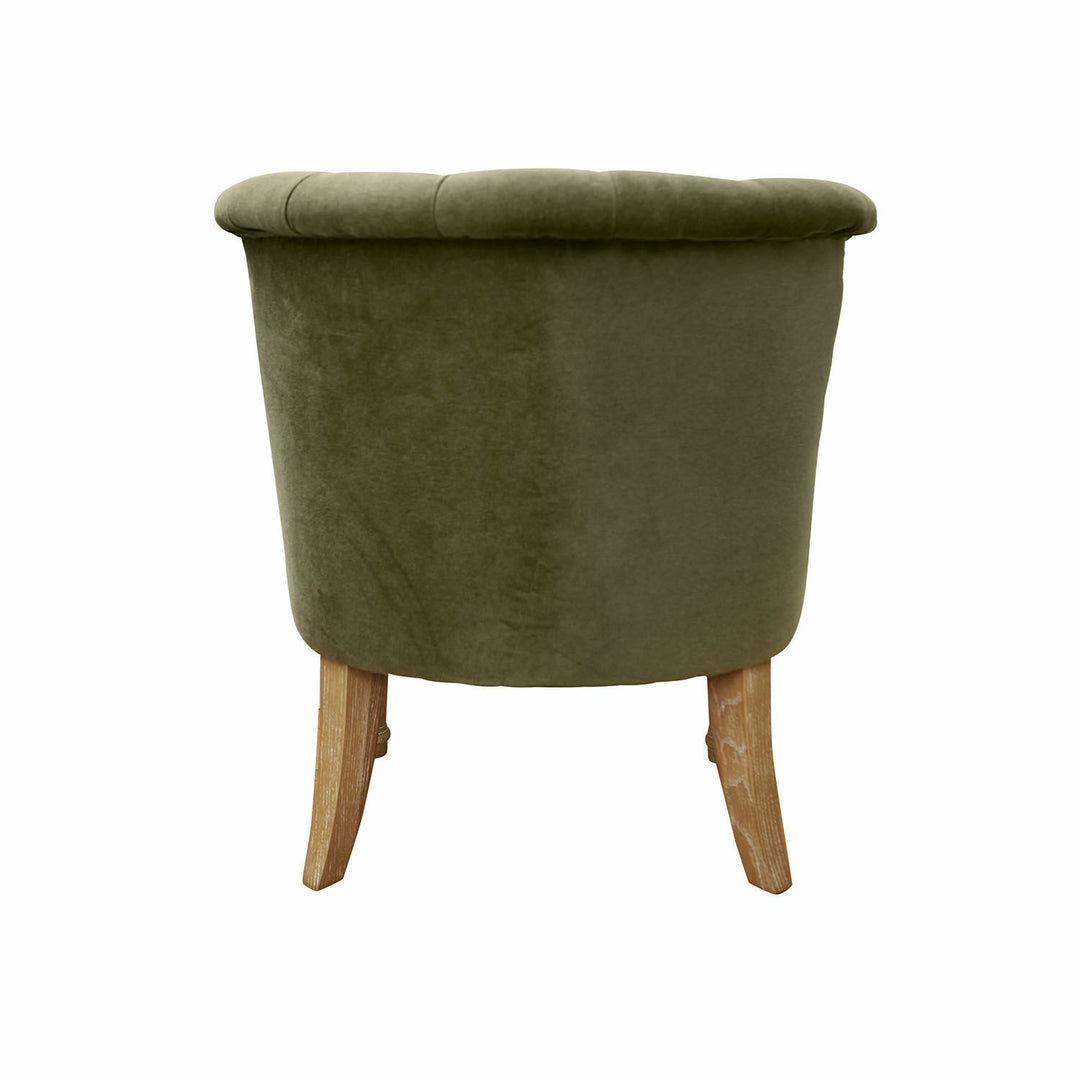 Fauteuil ARDILLEUX Vert et Marron LOBERON — photo produit