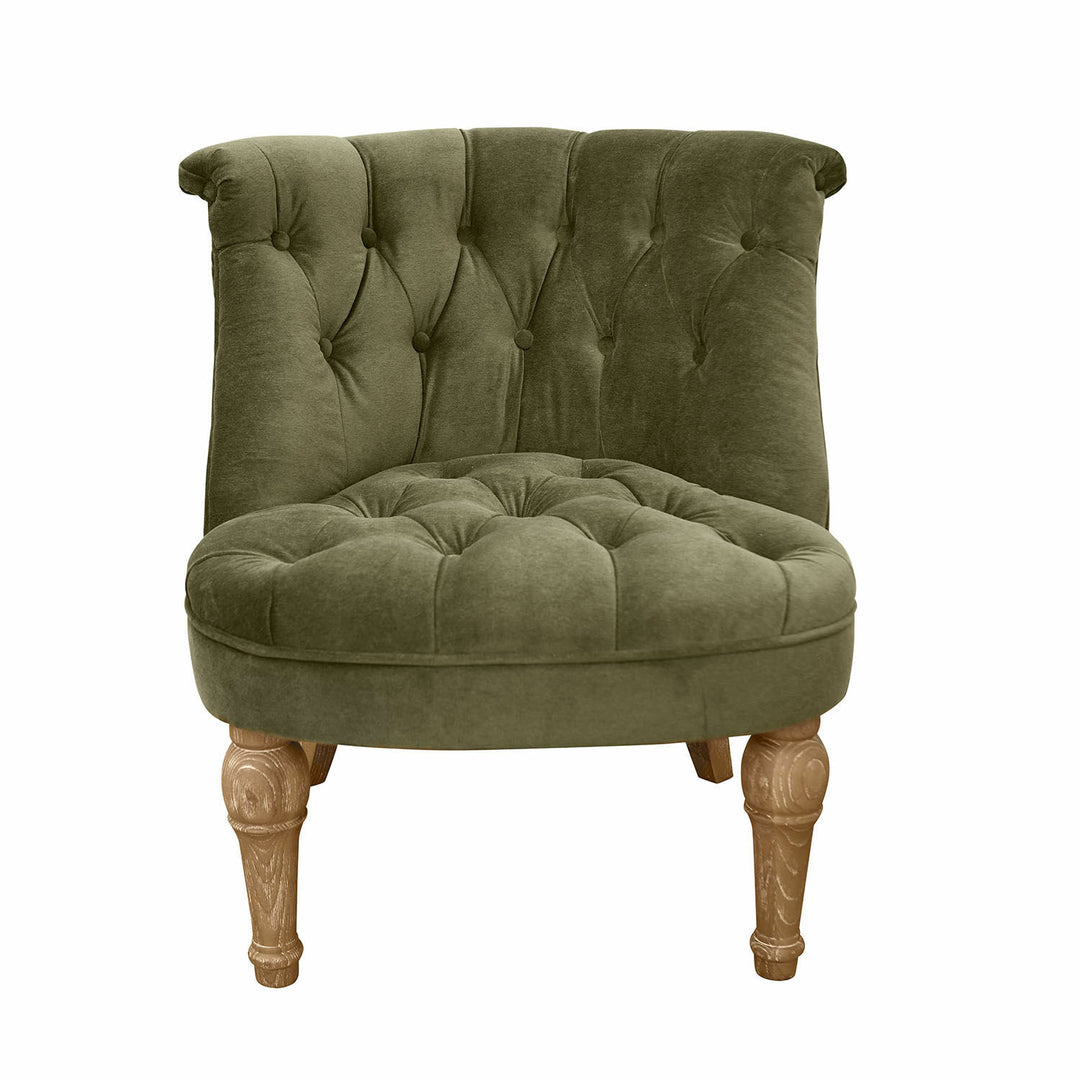 Fauteuil ARDILLEUX Vert et Marron LOBERON — photo produit