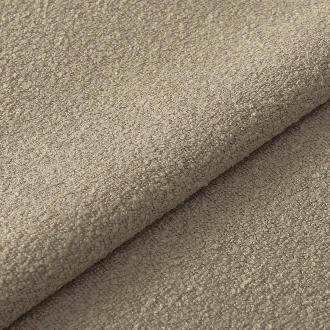 Fauteuil de salle à manger SIA HOME Alya en tissu bouclette taupe — photo produit