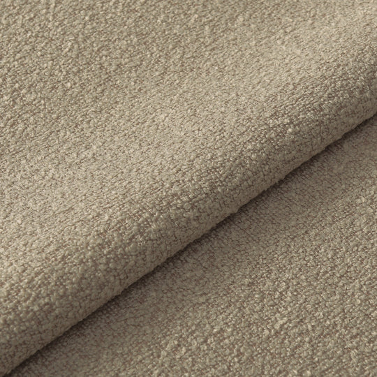 Fauteuil de salle à manger SIA HOME Alya en tissu bouclette taupe — photo produit