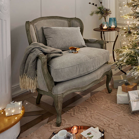 Fauteuil LOBERON Kingswinford gris en bois — photo produit
