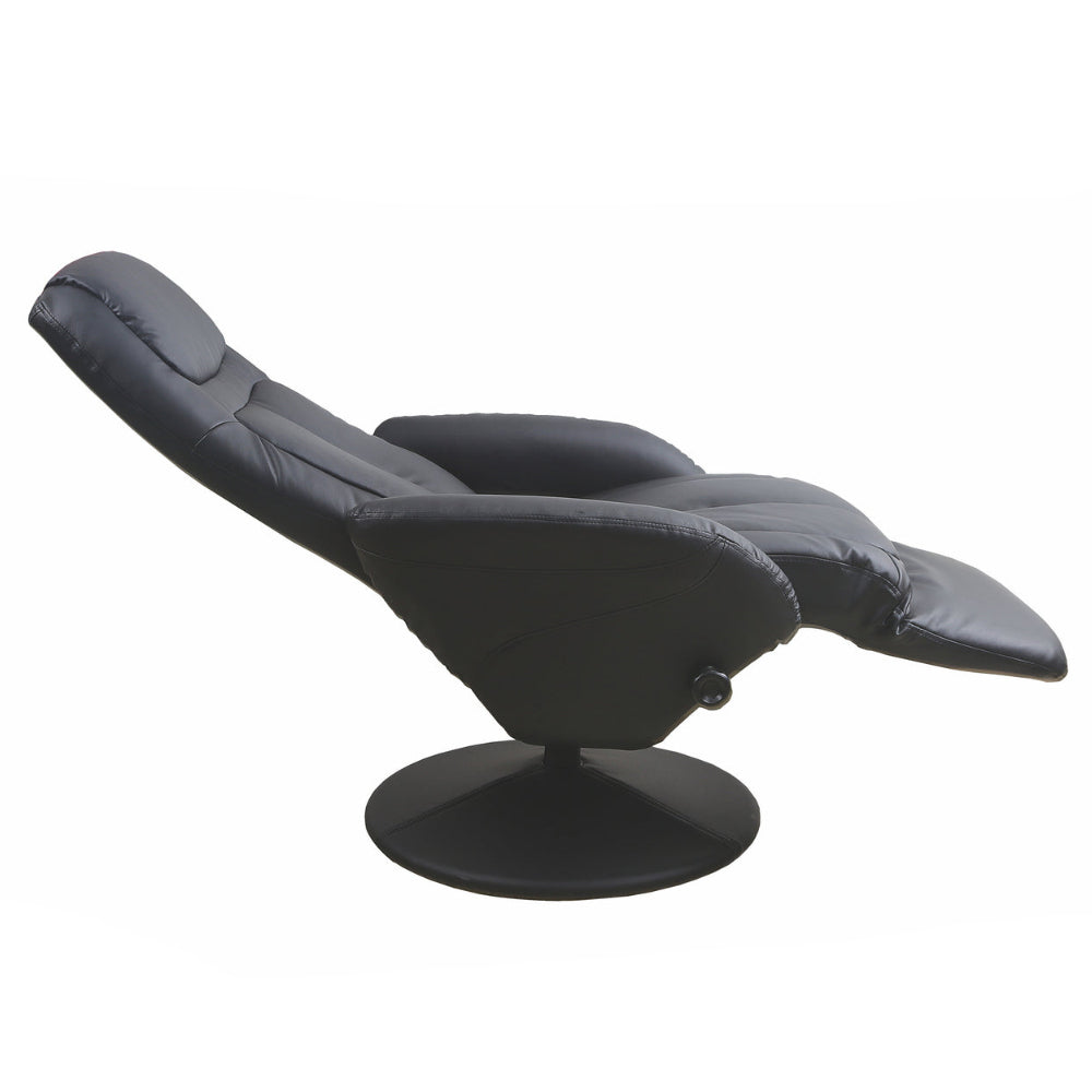 Fauteuil inclinable HALMAR Optima en cuir vegan noir — photo produit