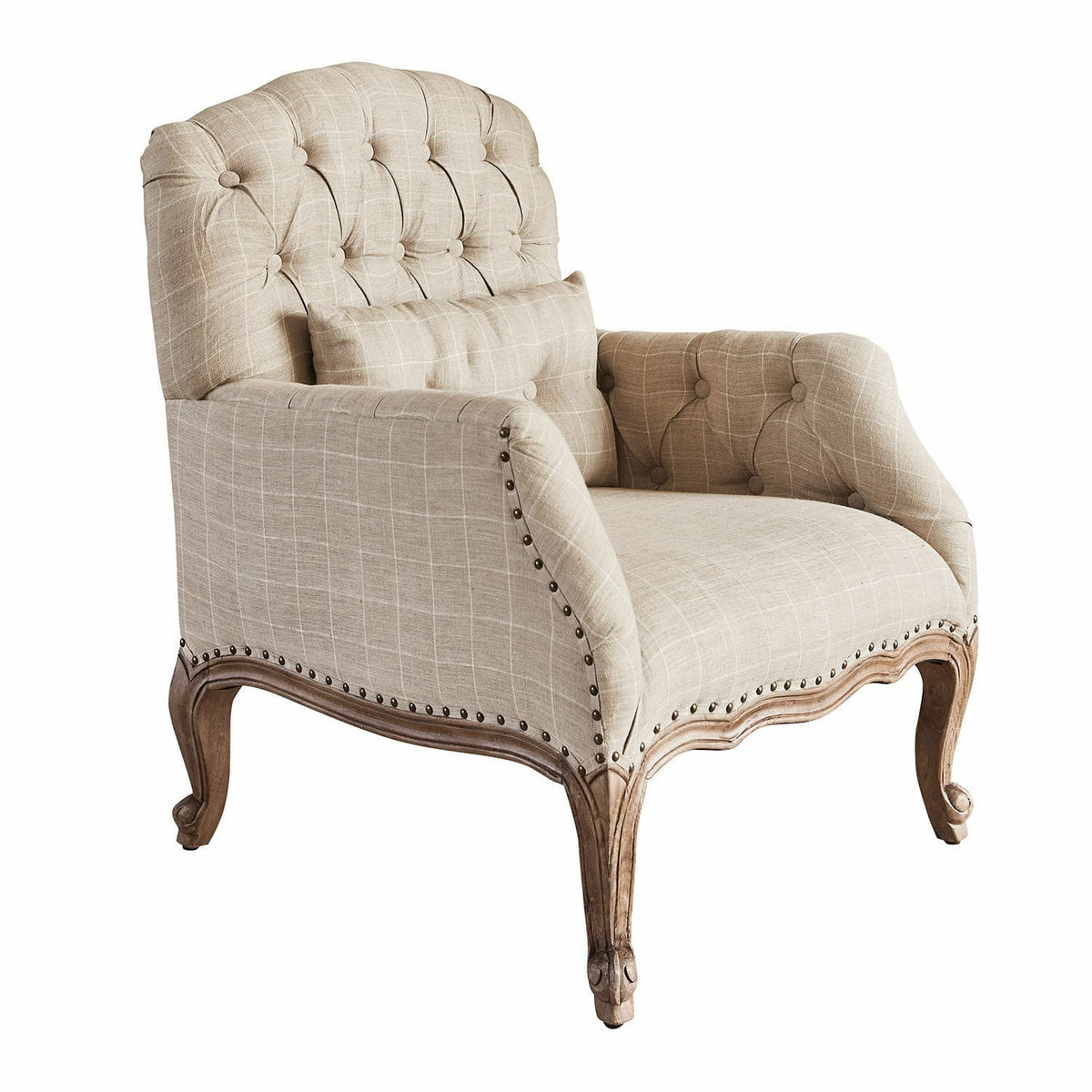 Fauteuil LOBERON Leonardsown beige marron — photo produit