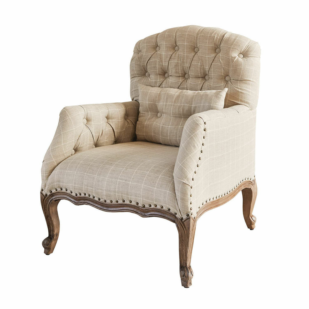 Fauteuil capitonné LOBERON Leonardsown beige — photo produit