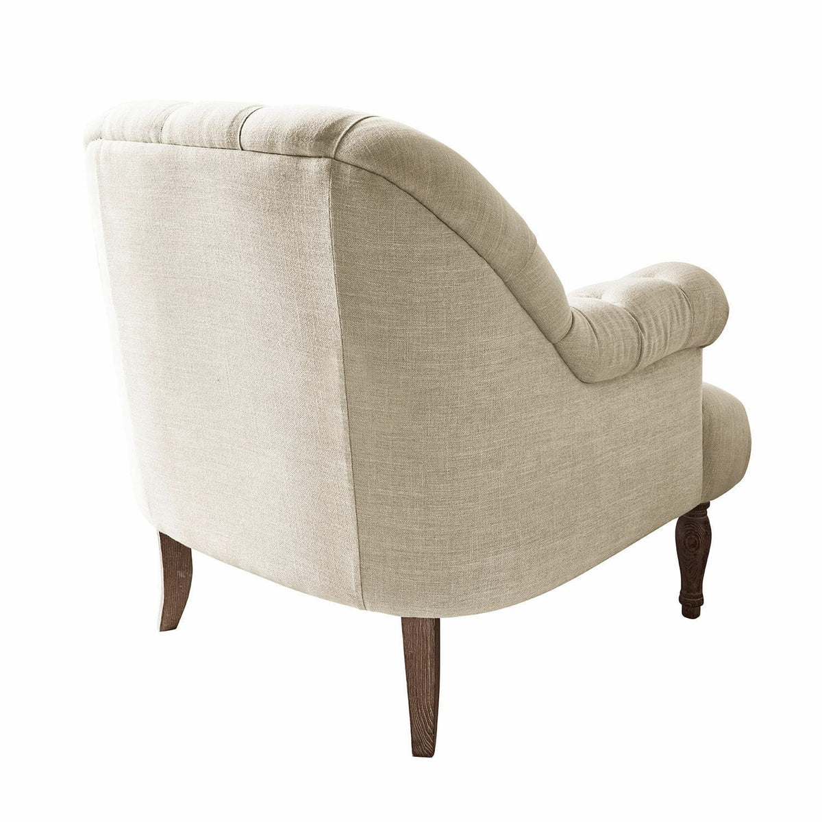Fauteuil LOBERON Shambrook Chesterfield en tissu beige lin — photo produit