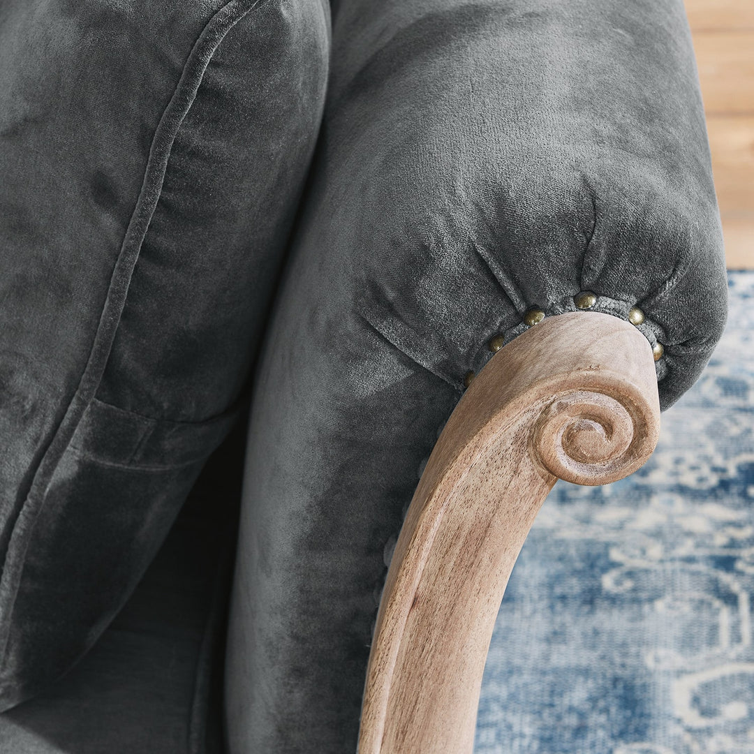 Fauteuil LOBERON Sumerset format XXL en tissu gris anthracite — photo produit