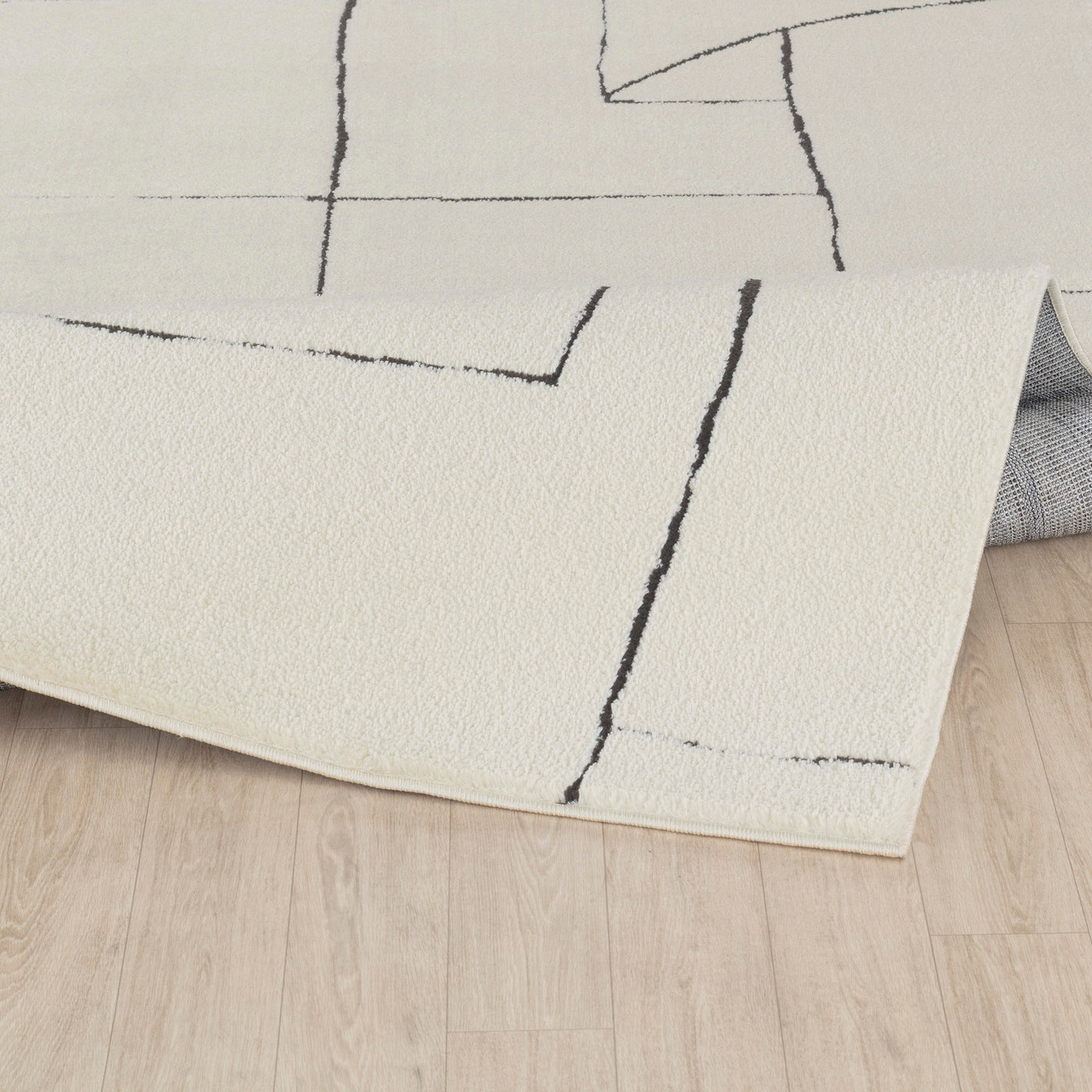 Tapis Scandinave Moderne Ivoire/Gris Bari