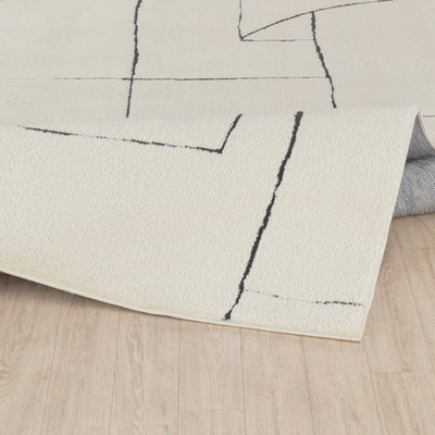 Tapis Scandinave Moderne Ivoire/Gris Bari