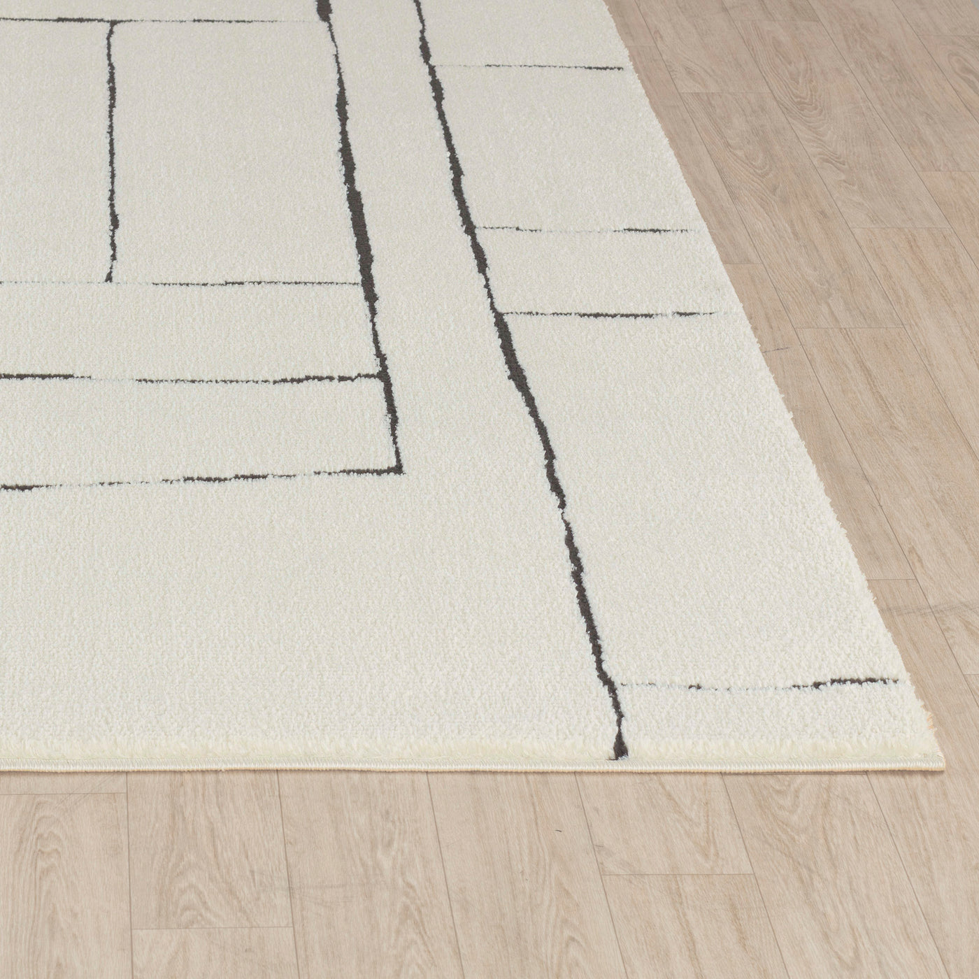 Tapis Scandinave Moderne Ivoire/Gris Bari