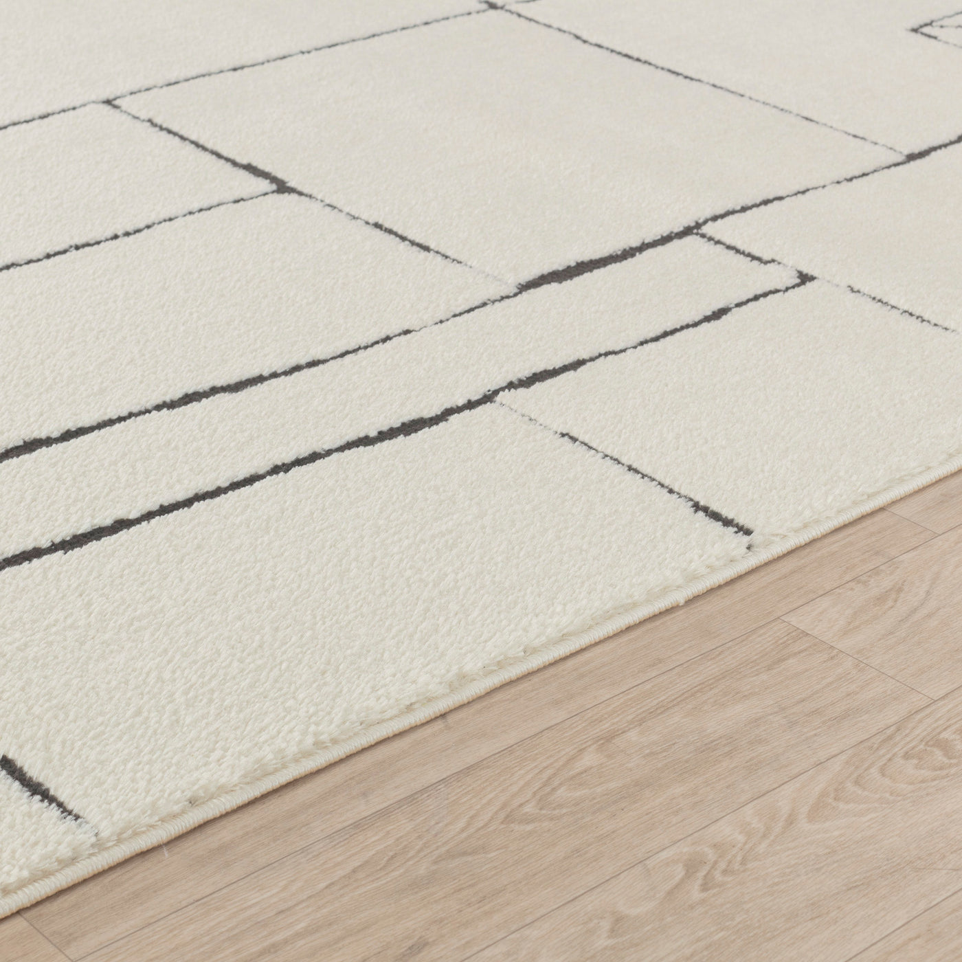 Tapis Scandinave Moderne Ivoire/Gris Bari