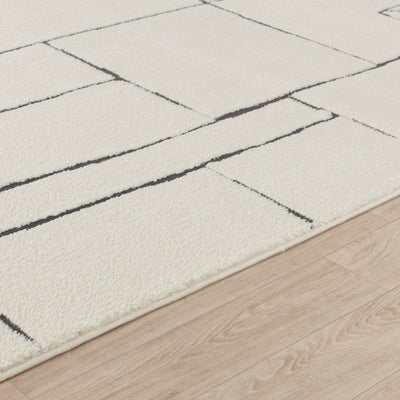 Tapis Scandinave Moderne Ivoire/Gris Bari