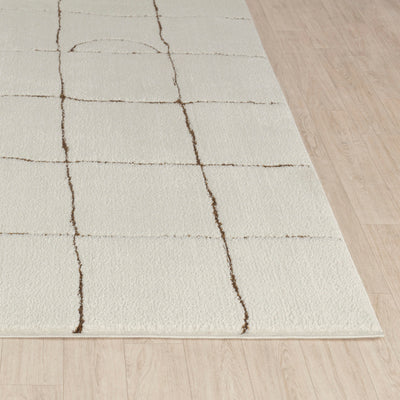 Tapis Scandinave Moderne Ivoire/Terracotta Inchon