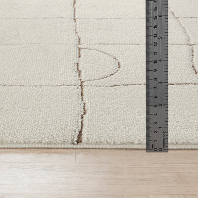 Tapis Scandinave Moderne Ivoire/Terracotta Inchon