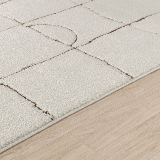 Tapis Scandinave Moderne Ivoire/Terracotta Inchon