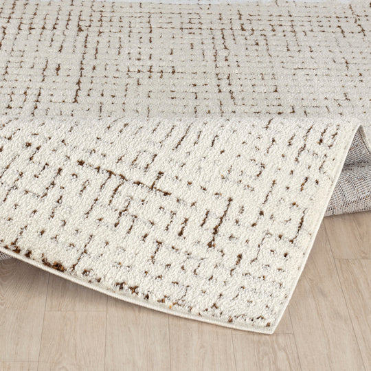 Tapis Scandinave Moderne Ivoire/Terracotta Cagliari