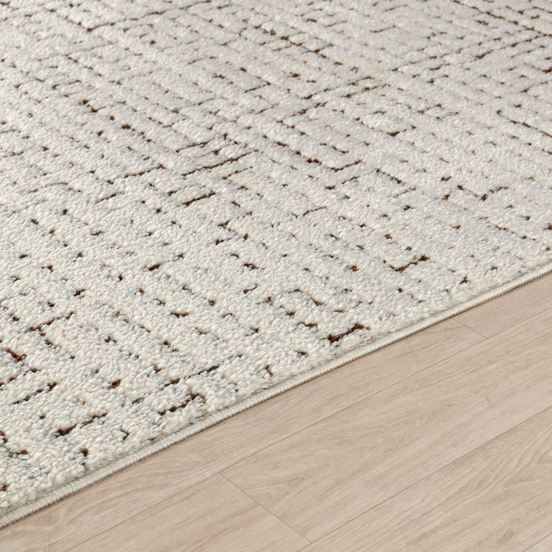 Tapis Scandinave Moderne Ivoire/Terracotta Cagliari