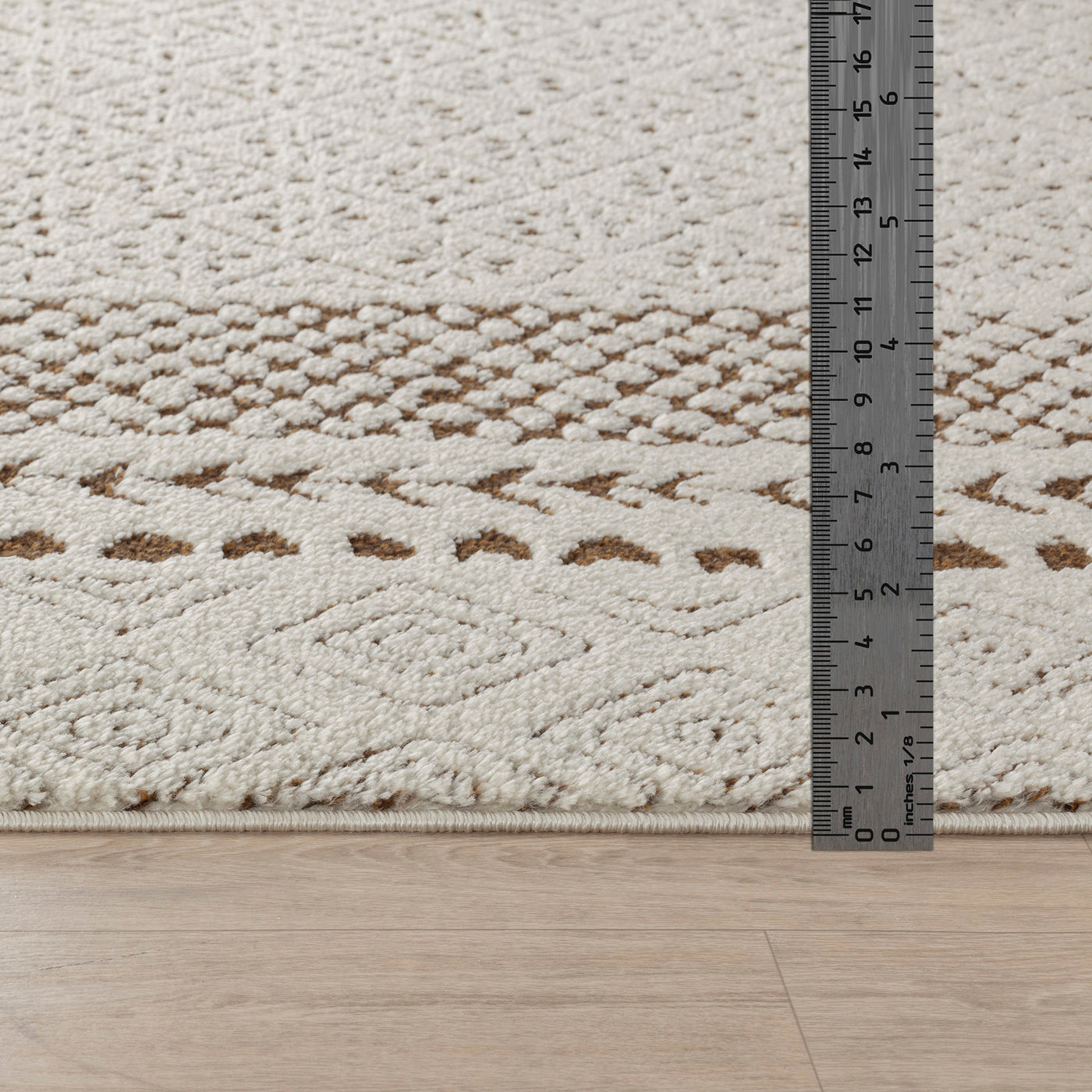 Tapis Scandinave Bohème Ivoire/Terracotta Monaco